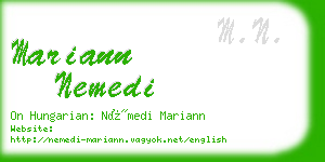 mariann nemedi business card